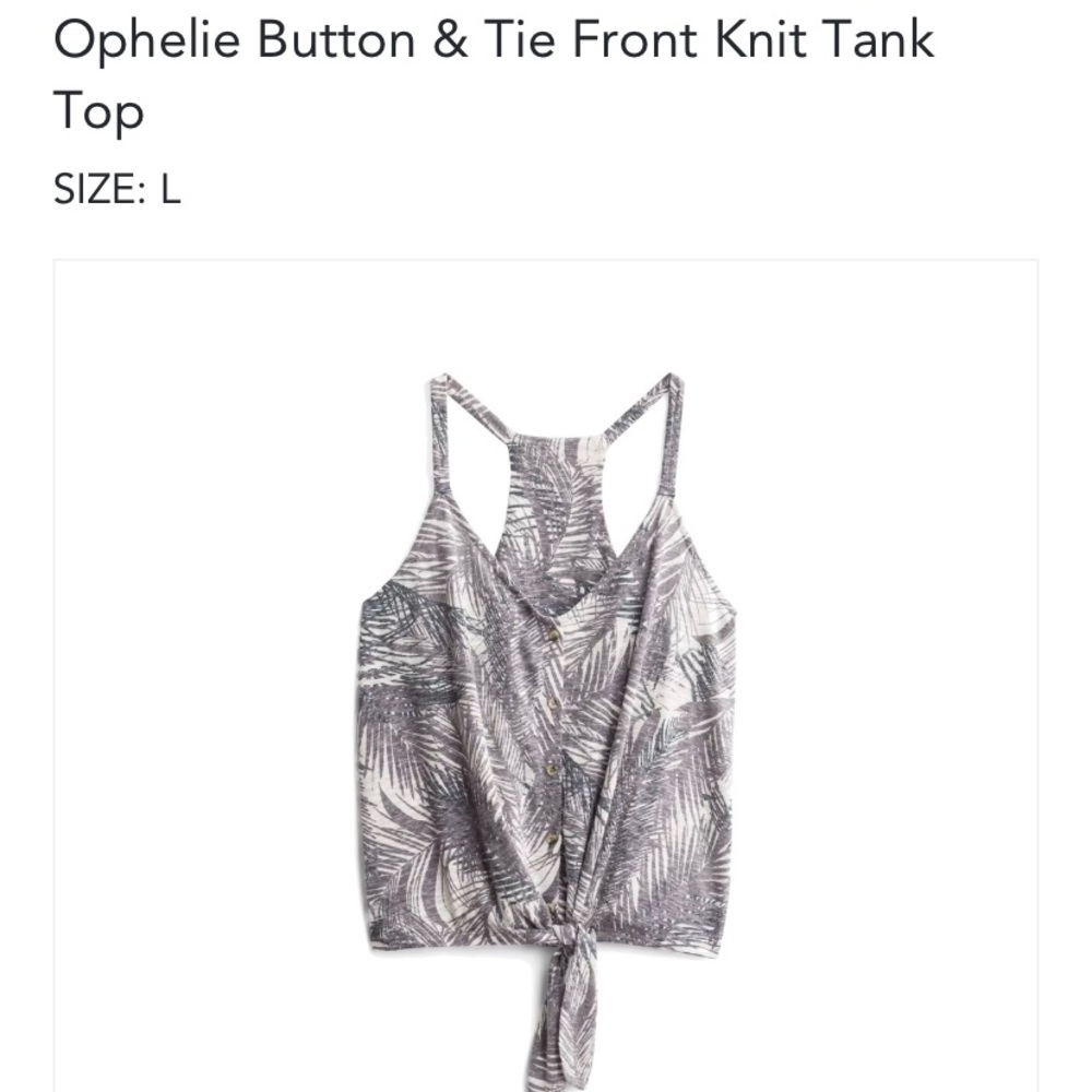 LUQ Ophelie Button & Tie Front Knit Tank